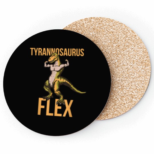 Tyrannosaurus Flex Weightlifting Powerlifting Coasters