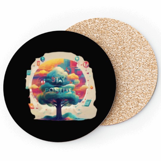 Stay positive Coasters