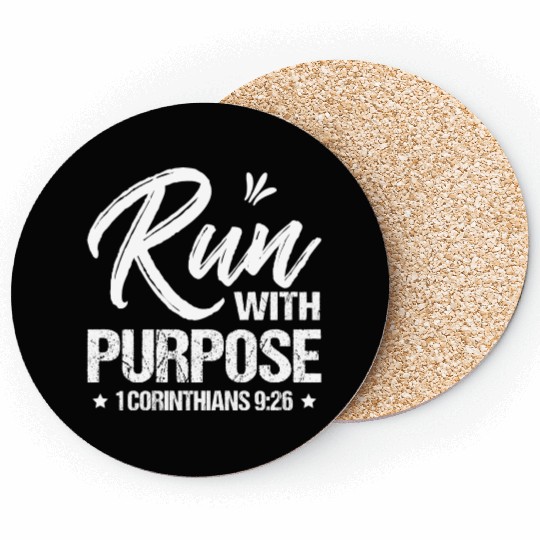 Run With Purpose Bible Verse Coasters