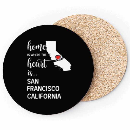 San Francisco County Is Where My Heart Is Cool Gif Coasters