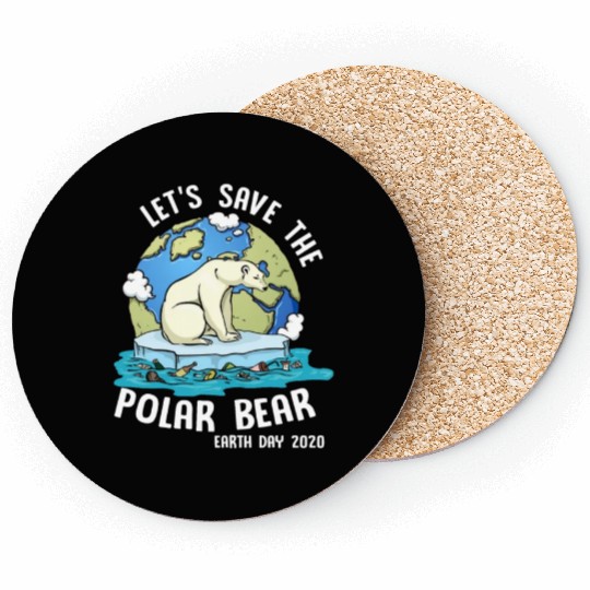 Save The Polar Bear Coasters