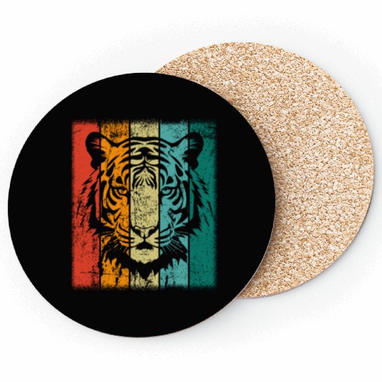 Retro Tiger Coasters