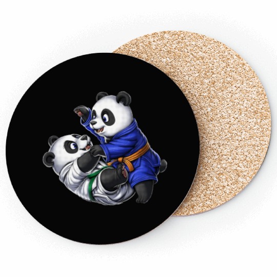 Panda Bears Jiu-Jitsu Coasters