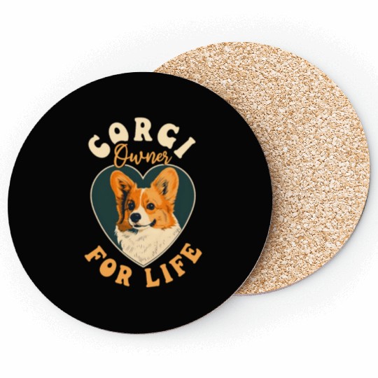 Corgi Mom Dad Corgi Owner For Life Coasters