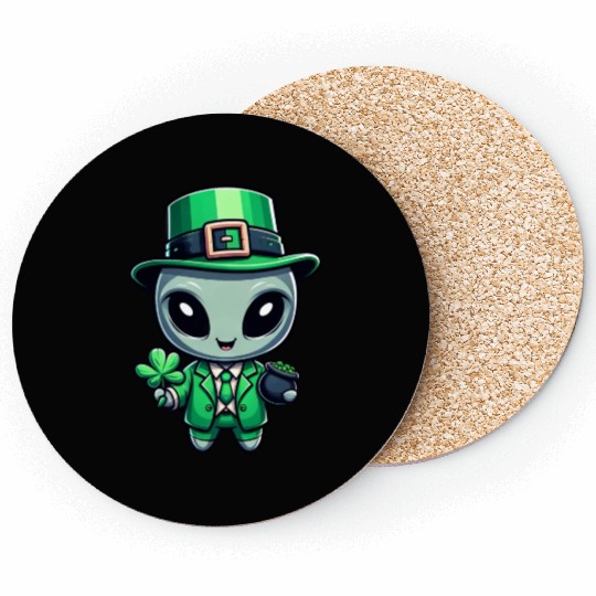 St. Patrick's Day Alien Extraterrestrial Coasters