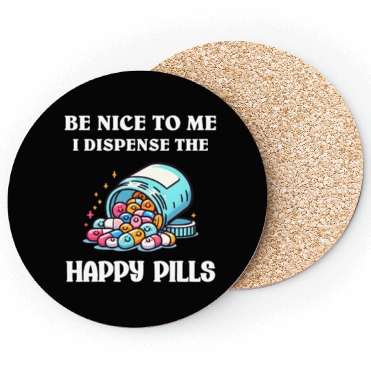Nurse HappyPills Funny Nurse Life on Men's Coasters