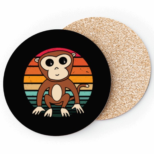 Vintage Retro Monkey Coasters