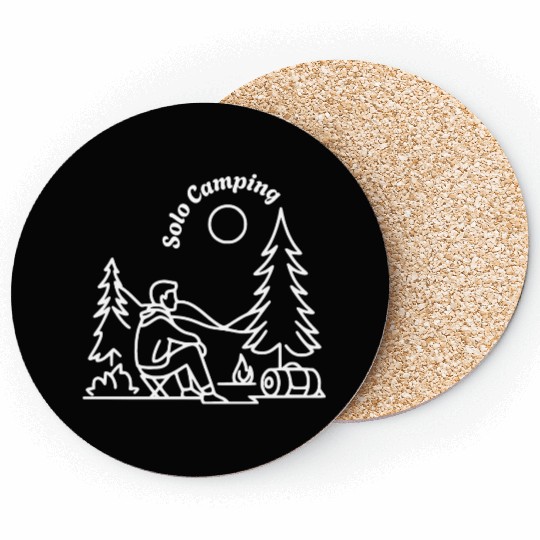 Solo Camper Camping Alone Coasters