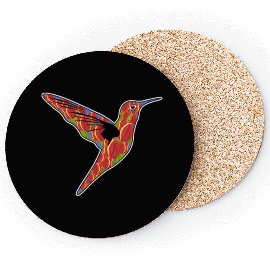 Humming-Bird Tulips Flowers Coasters