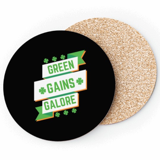 Green Gains Galore Fitness Coasters