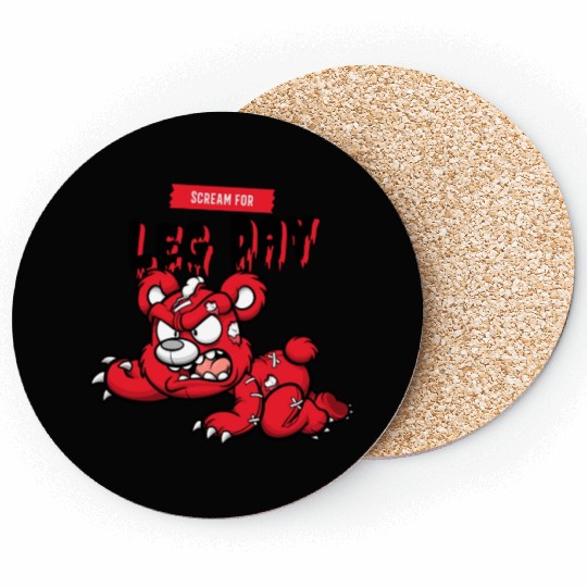 Scream for Leg Day Coasters