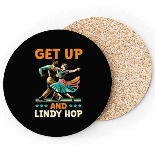 Lindy Hop Dancer Swinging Dancing Swing Dance Coasters