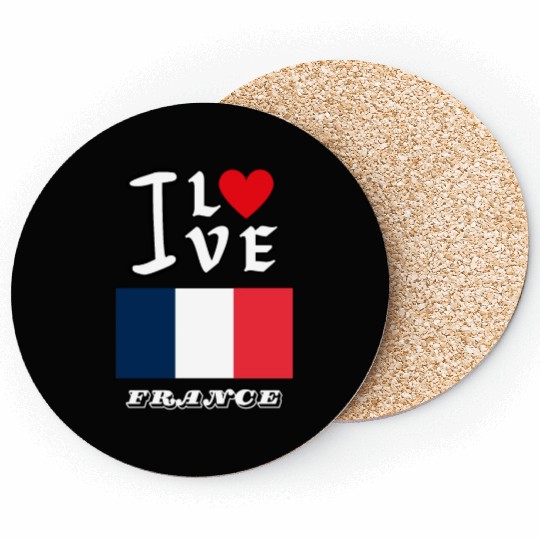 I Love France Coasters