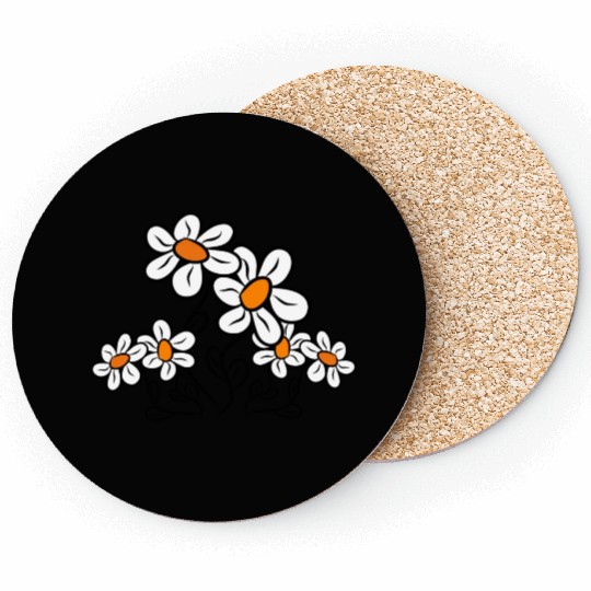 daisy flower, daisies in bloom blossoms garden Coasters