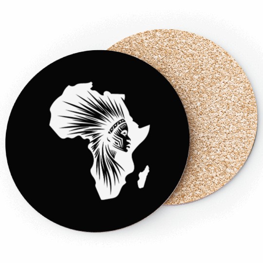 Strong Warrior Jewelry Africa Warrior Silhouette Coasters