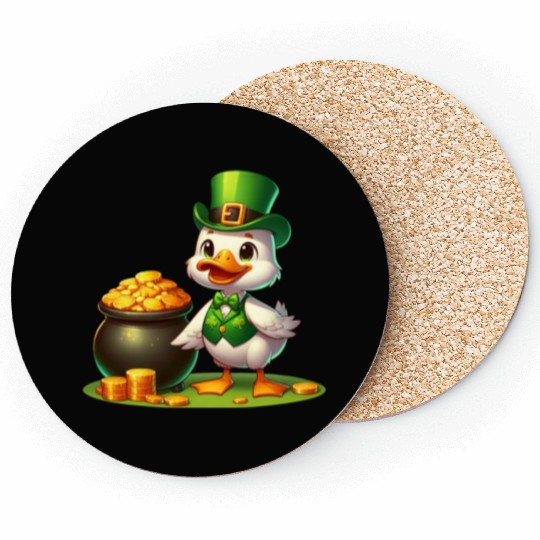 St. Patrick's Day Elephant Green Coasters