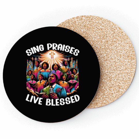 Gospel Music Religious Bible Scripture Christian Coasters