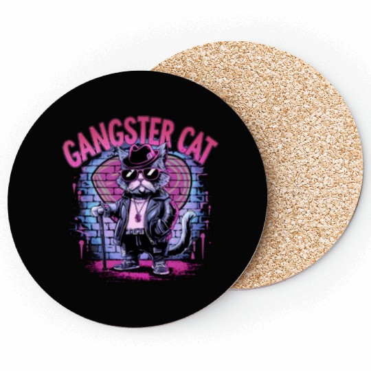 GANGSTER CAT Coasters