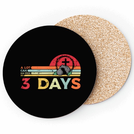 He Is Rizzin Funny Basketball Easter Christian Coasters