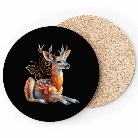 Deer Butterfly Coasters