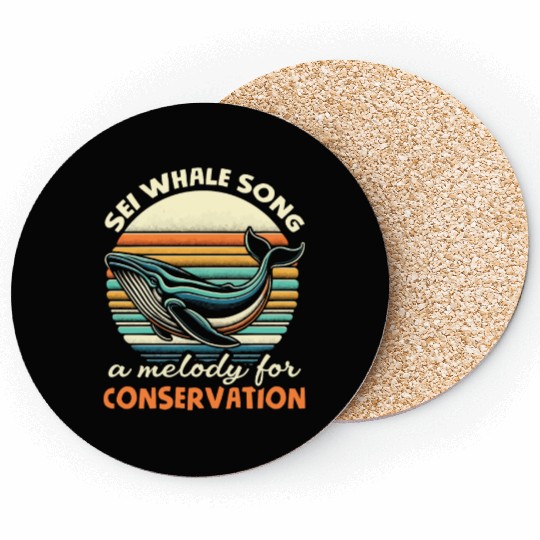 Endangered Species Sei Whale Animal Rights Coasters