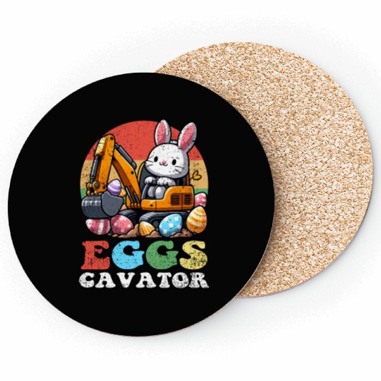 EGGSCAVATOR EASTER Coasters