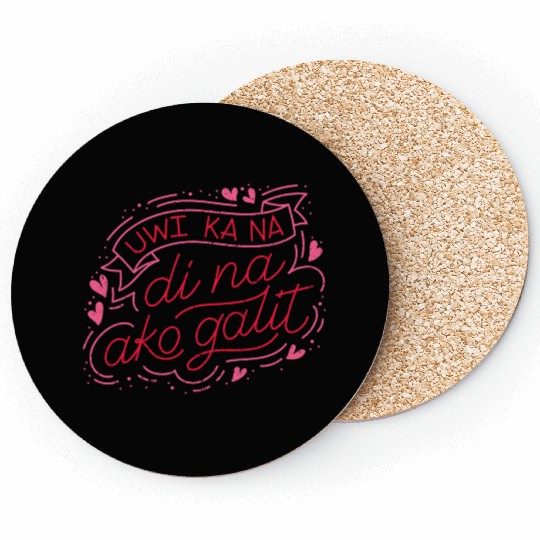 Love's Visual Symphony: Valentine's Graphics Desig Coasters