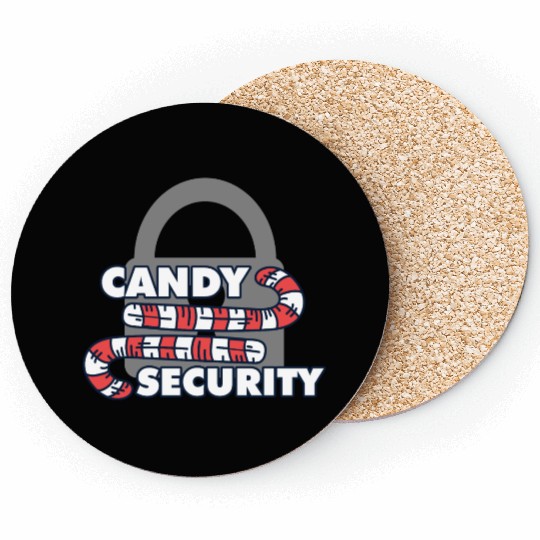 Candy Security Mom Dad Matching Birthday Costume Coasters