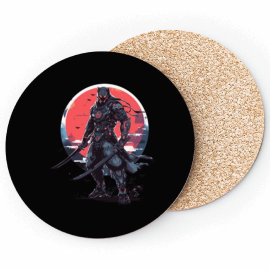 Anime Panther -Krieger Samurai Katana Coasters