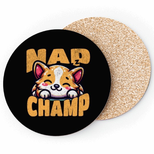 Nap Champ Corgi Coasters