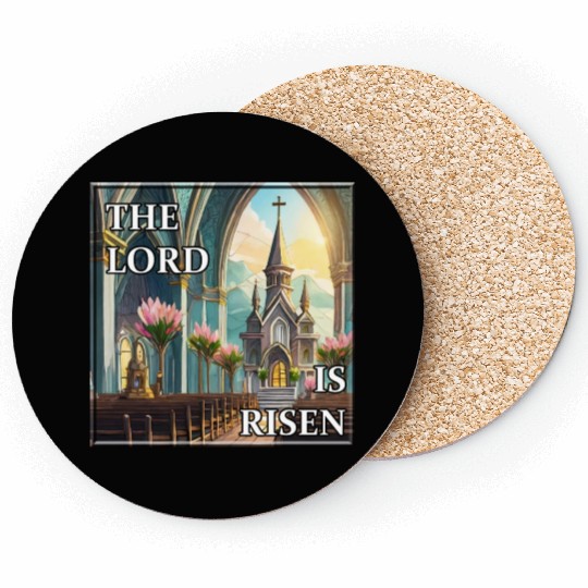 Happy Easter Sunday in Church Coasters