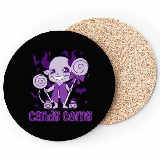 Candy Corny Cute Ghost Coasters