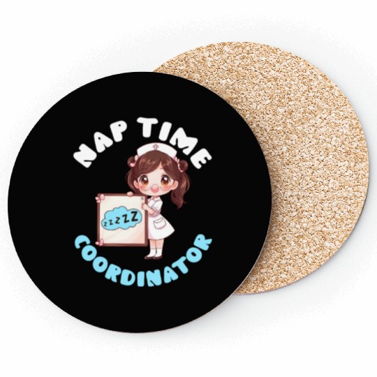 Anesthesia Nurse Nap Time Coordinator Coasters