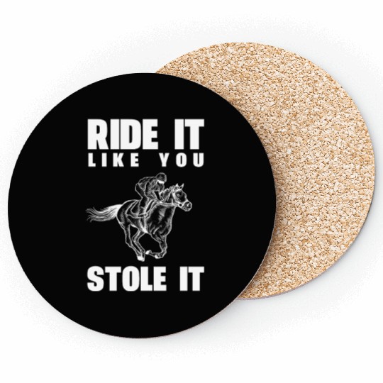 Funny Kentucky derby horse racing jockey Coasters