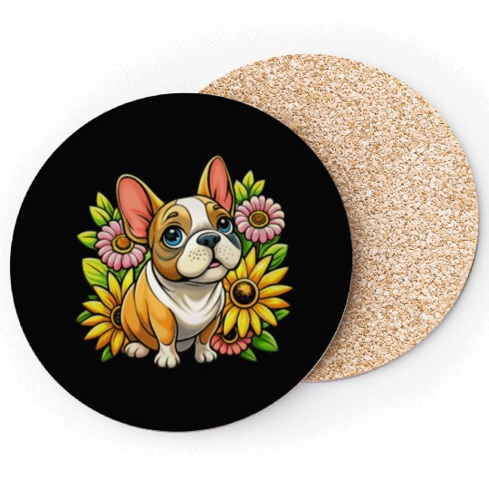 Cute French bulldog Coasters