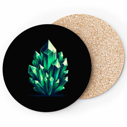 Emerald Crystal Fragments Coasters