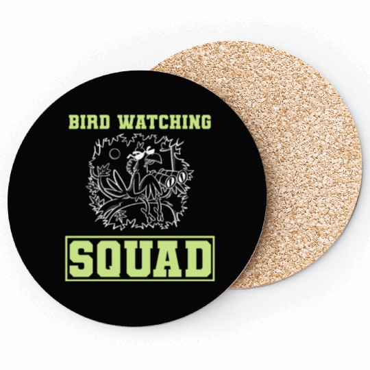 Funny Bird Watcher Ornithologist Coasters
