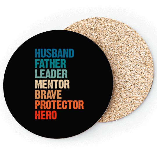 Husband father fathers day Coasters