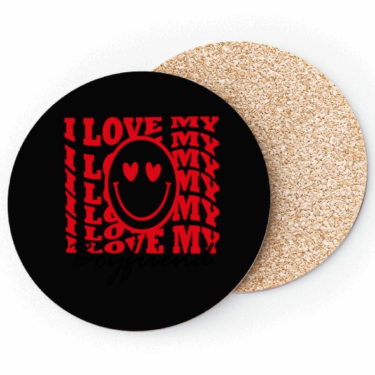 I Love my boyfriend Coasters