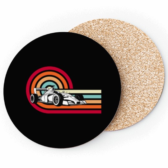 Retro Racing Race Car Driver Costume Coasters