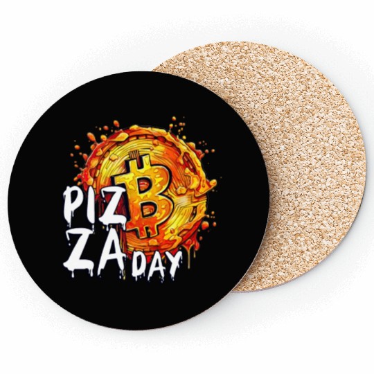 Bitcoin Pizza Day May 22nd Funny Crypto Currency C Coasters