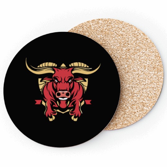 Saint Fermin bulls running Coasters design