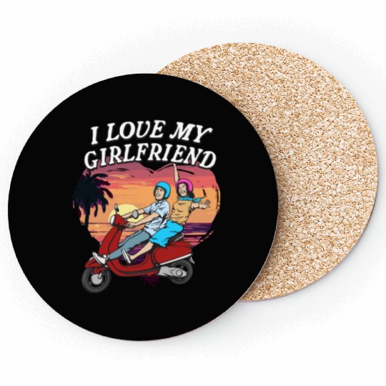 Love My Girlfriend Funny Valentines Day Humor Coasters