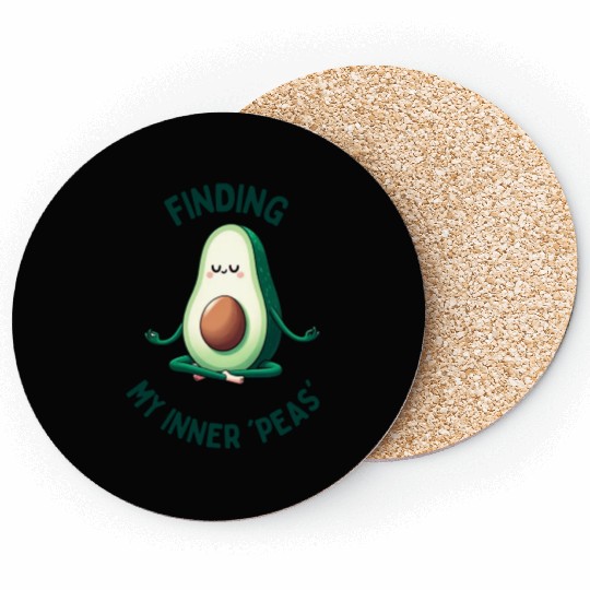 Avocado Yoga - Finding My Inner 'Peas' Coasters
