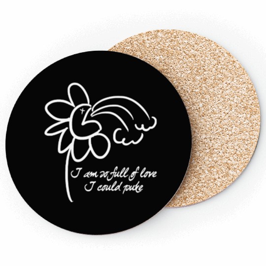 Valentine's Day Puking Flower Coasters