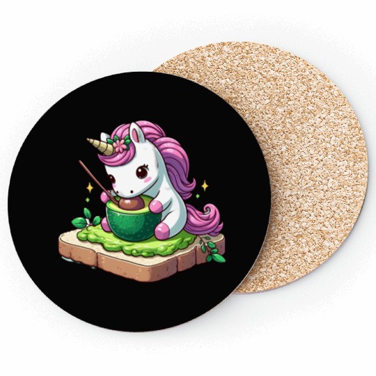 Unicorn's Avocado Toast Coasters