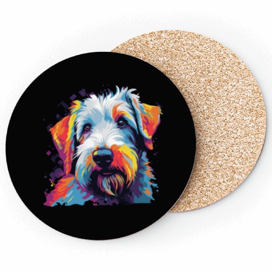 Watercolor Colorful Sealyham Terrier Coasters