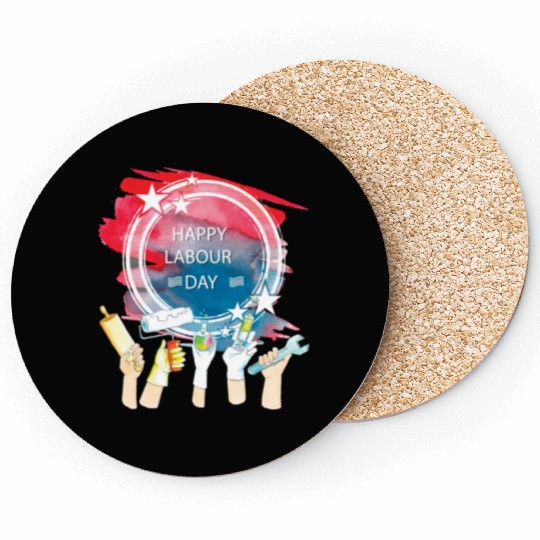 Labor Day Celebration Artwork Coasters