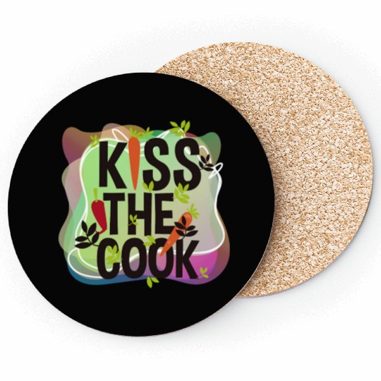 Vector Cartoon Kiss The Cook Carrot Metaphor Art Coasters