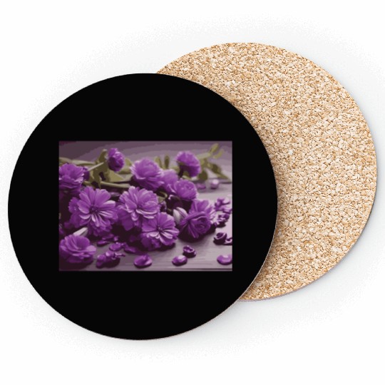 Purple Petals Coasters
